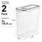 Sorbus 2 Pack Airtight Cereal Dispenser Container Set with Lids - Easy Pour, Stackable, Store Dry Food, Rice, Pasta, and More